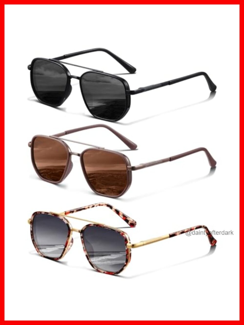 Polarized Aviator Sunglasses UV400 Full-Frame Metal Unisex Tangle-Free